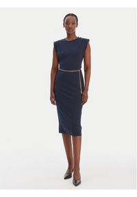MICHAEL Michael Kors Sukienka koktajlowa MT5831SH6J Granatowy Regular Fit. Kolor: niebieski. Materiał: syntetyk. Styl: wizytowy #1