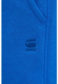 G-Star RAW - G-Star Raw spodnie dresowe kolor niebieski gładkie. Kolor: niebieski. Materiał: dresówka. Wzór: gładki #2