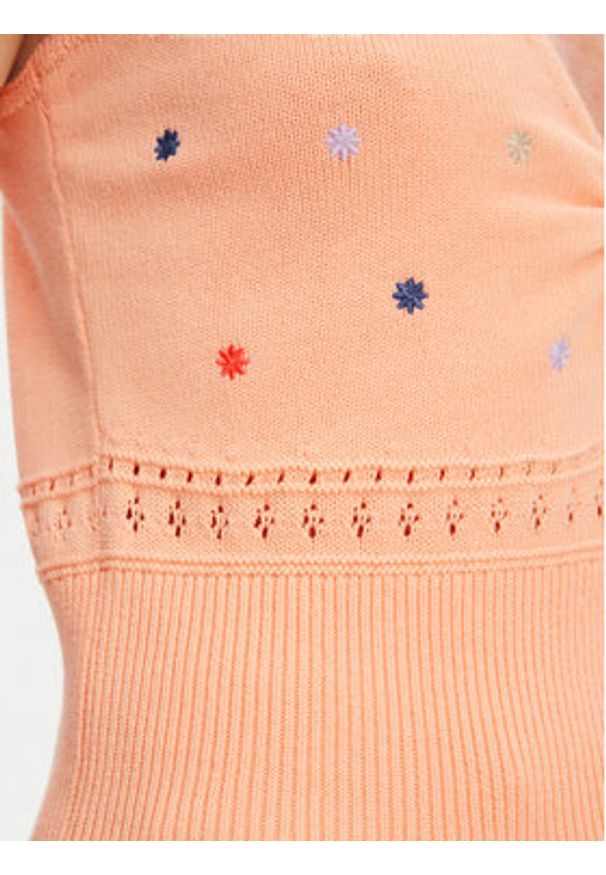 United Colors of Benetton - United Colors Of Benetton Top 10C1EH01A Pomarańczowy Regular Fit. Kolor: pomarańczowy. Materiał: bawełna
