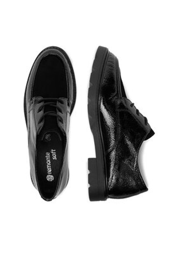 Remonte Półbuty D2Q03-02 Czarny. Kolor: czarny. Materiał: zamsz, skóra