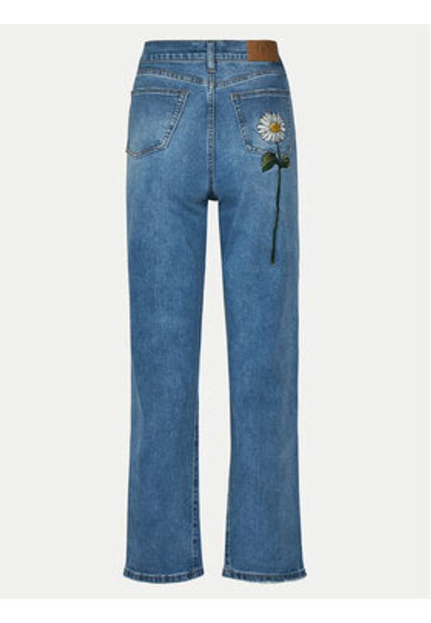 Desigual Jeansy Aike 24WWDD16 Niebieski Straight Fit. Kolor: niebieski