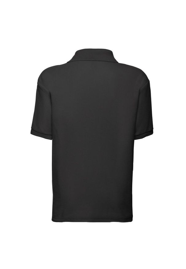 FRUIT OF THE LOOM - Koszulka Polo Dla Dzieci 65/35. Typ kołnierza: polo. Kolor: czarny