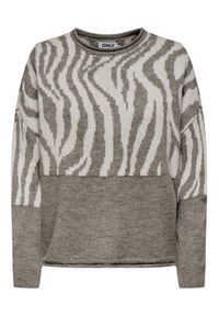 only - ONLY Sweter Jade 15294969 Brązowy Regular Fit. Kolor: brązowy. Materiał: syntetyk #4