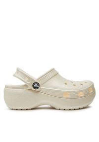 Crocs Klapki Classic Platform Glitter Clog W 207241 Écru. Obcas: na platformie #1