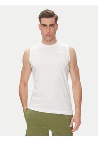 Kappa Tank top Logo Corpo Cadwal 303HZB0 Biały Regular Fit. Kolor: biały. Materiał: bawełna