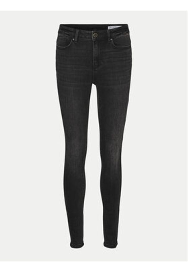 Vero Moda Jeansy Flash 10298722 Czarny Skinny Fit. Kolor: czarny