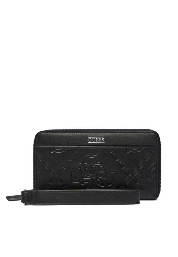 Guess Duży Portfel Męski SMBOMG LEA77 Czarny. Kolor: czarny. Materiał: skóra