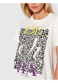 Deha T-Shirt Graphic B54420 Biały Regular Fit. Kolor: biały. Materiał: bawełna