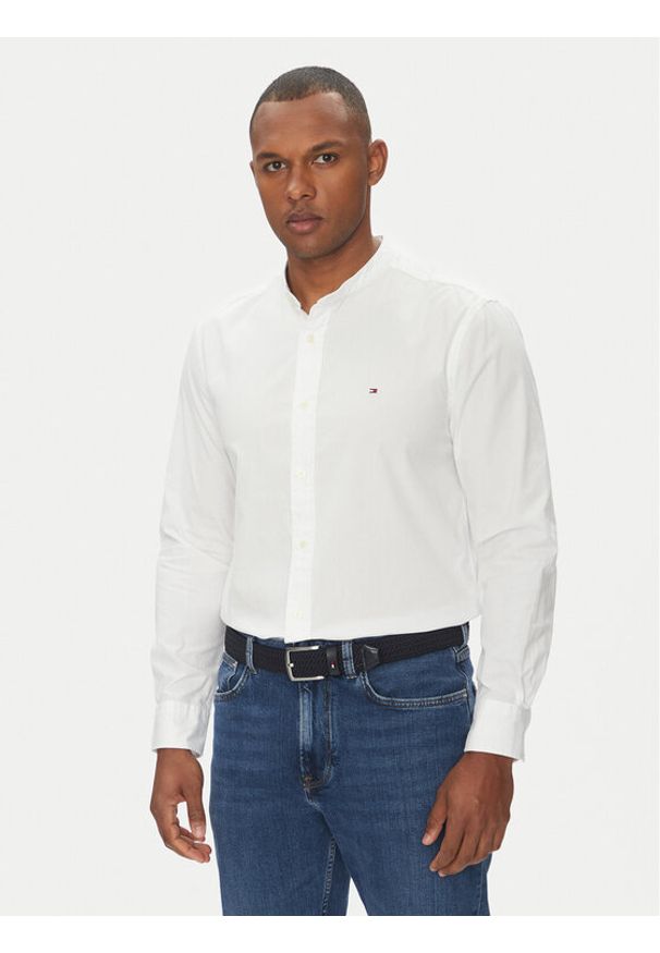 TOMMY HILFIGER - Tommy Hilfiger Koszula MW0MW39966 Biały Regular Fit. Kolor: biały. Materiał: bawełna