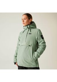 DARE 2B - Kurtka narciarska damska z membraną Snowburst II Overhead Dare 2b. Kolor: zielony. Materiał: tkanina. Sezon: zima. Sport: narciarstwo #1