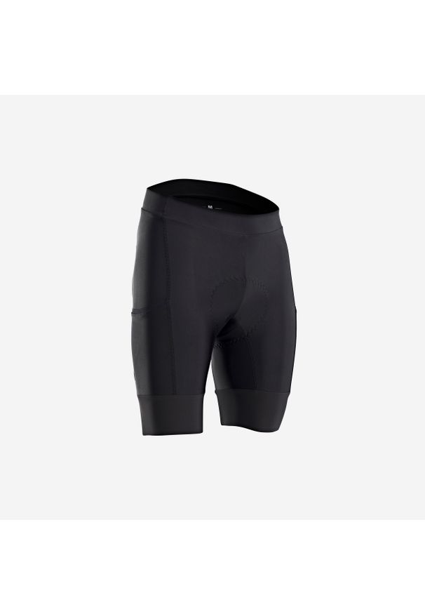 VAN RYSEL - Spodenki rowerowe szosowe Triban RC500. Kolor: czarny. Sport: kolarstwo