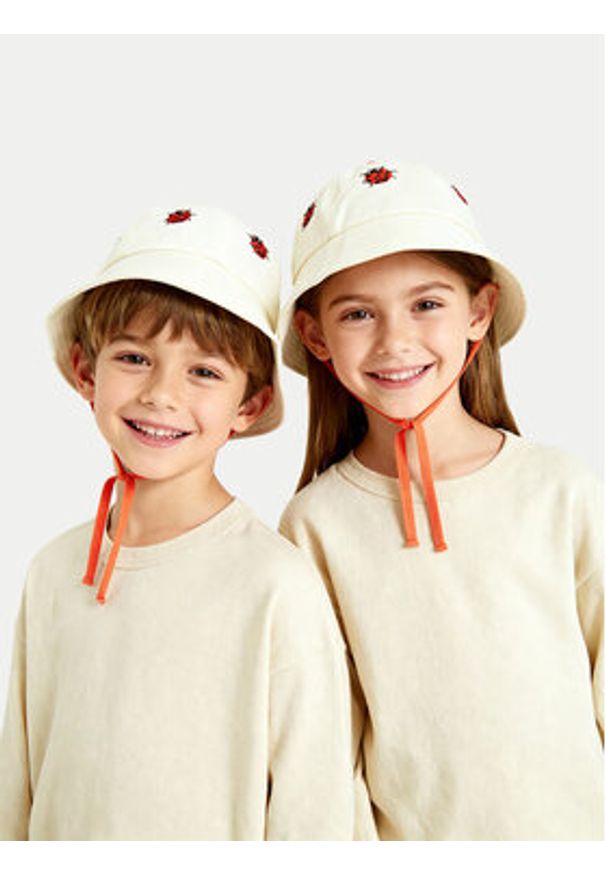 Mini Rodini - MINI RODINI Kapelusz 2526510211 Biały. Kolor: biały. Materiał: bawełna