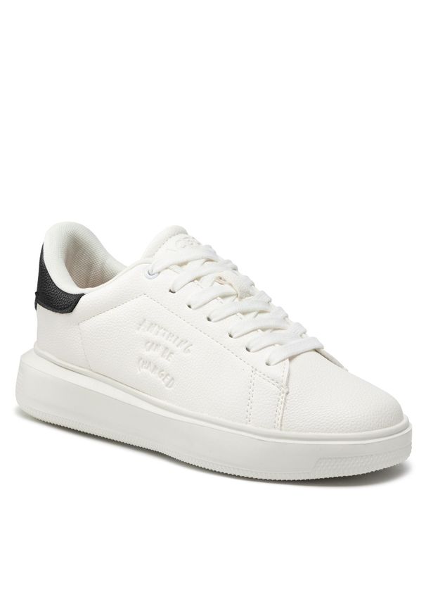 Sneakersy ACBC Biomilan SHMIECO White/Black 201. Kolor: biały. Materiał: skóra