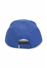 BOSS czapka bawełniana dziecięca kolor niebieski z aplikacją. Kolor: niebieski. Materiał: bawełna. Wzór: aplikacja #2