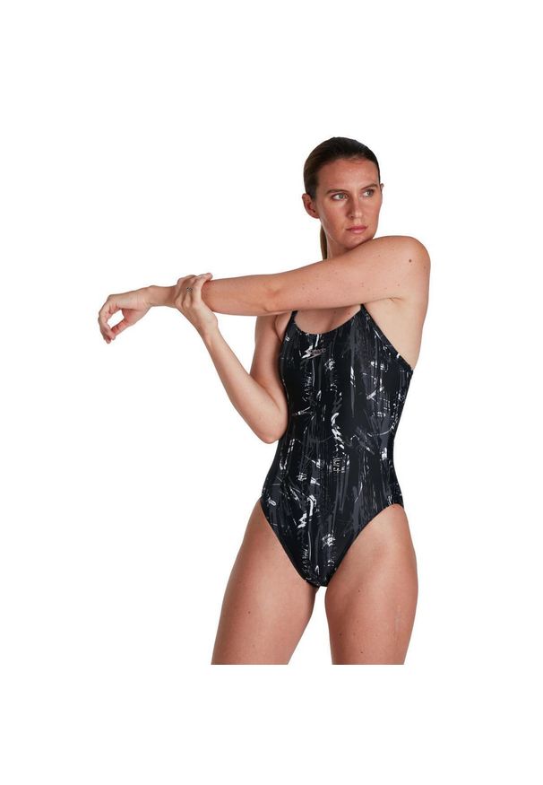 Strój Kąpielowy Speedo Rippleback – Czarno-biały – Rozmiar 28. Kolor: czarny