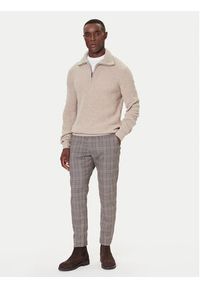 Bugatti Sweter 7500-85566D Beżowy Regular Fit. Kolor: beżowy. Materiał: wełna #5