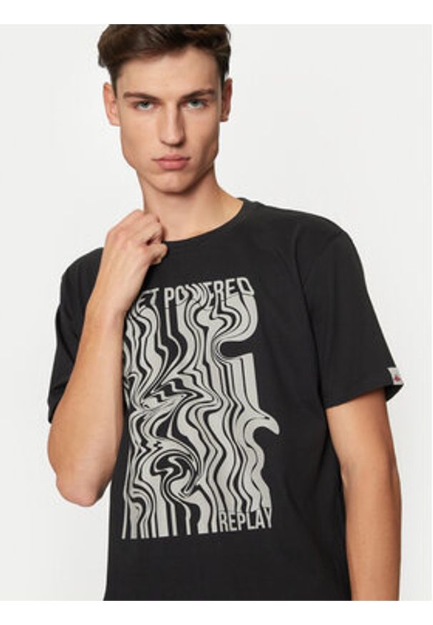 Replay - REPLAY T-Shirt M6933 .000.23732P Czarny Regular Fit. Kolor: czarny. Materiał: bawełna
