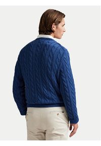 Polo Ralph Lauren Sweter 710775885532 Granatowy Regular Fit. Typ kołnierza: polo. Kolor: niebieski. Materiał: bawełna #3