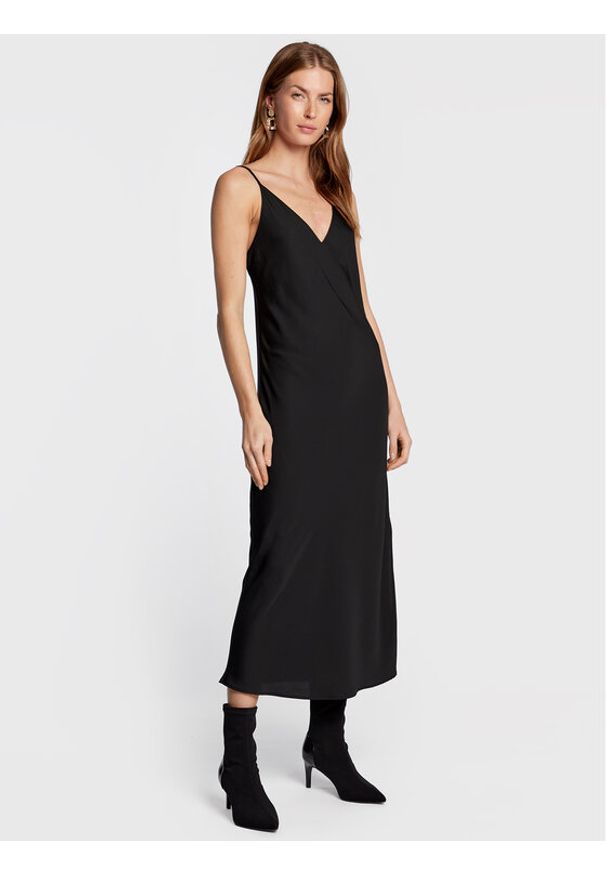 Calvin Klein Sukienka koktajlowa K20K205542 Czarny Slim Fit. Kolor: czarny. Materiał: syntetyk. Styl: wizytowy