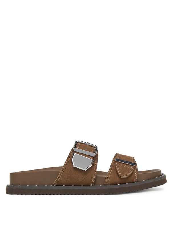 Klapki Aldo. Kolor: brązowy