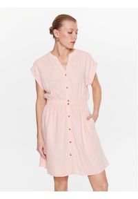 Moss Copenhagen Sukienka codzienna 17502 Różowy Basic Fit. Okazja: na co dzień. Kolor: różowy. Materiał: len. Typ sukienki: proste. Styl: casual #1