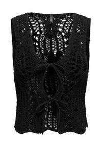 only - ONLY Top Lizzy 15343882 Czarny Regular Fit. Kolor: czarny. Materiał: syntetyk #3