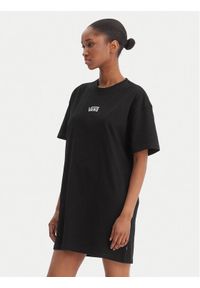 Vans Sukienka codzienna Center Vee Tee VN0A4RU2 Czarny Oversize. Okazja: na co dzień. Kolor: czarny. Materiał: bawełna. Typ sukienki: oversize, proste. Styl: casual #1