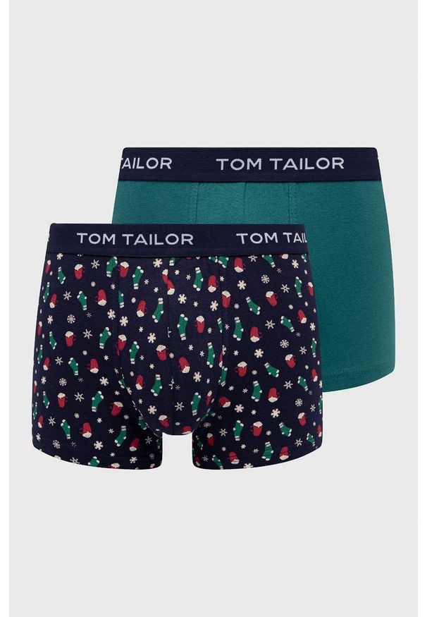 Tom Tailor - Bokserki (2-pack). Kolor: zielony
