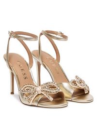 Guess Sandały FLFCR2 LEA03 Złoty. Kolor: złoty. Materiał: skóra #4