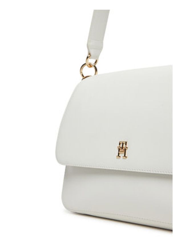 TOMMY HILFIGER - Tommy Hilfiger Torebka Th Joy Shoulder Bag AW0AW16815 Biały. Kolor: biały. Materiał: skórzane