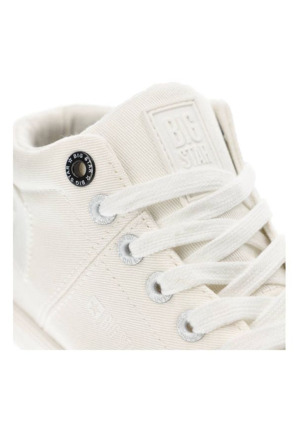 Big-Star - Białe Sneakersy Big Star Wygodne Buty Dziecięce. Kolor: biały. Materiał: materiał. Szerokość cholewki: normalna