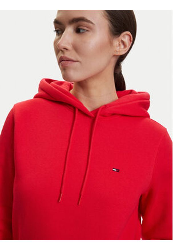 Tommy Jeans Bluza DW0DW19958 Czerwony Regular Fit. Kolor: czerwony. Materiał: bawełna