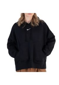 Bluza Nike Sportswear Phoenix Fleece DQ5858-010 - czarna. Typ kołnierza: kaptur. Kolor: czarny. Materiał: bawełna, tkanina, poliester. Długość rękawa: raglanowy rękaw. Styl: sportowy, klasyczny