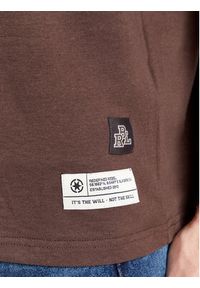Redefined Rebel T-Shirt Thomas 211126 Brązowy Regular Fit. Kolor: brązowy. Materiał: bawełna #4