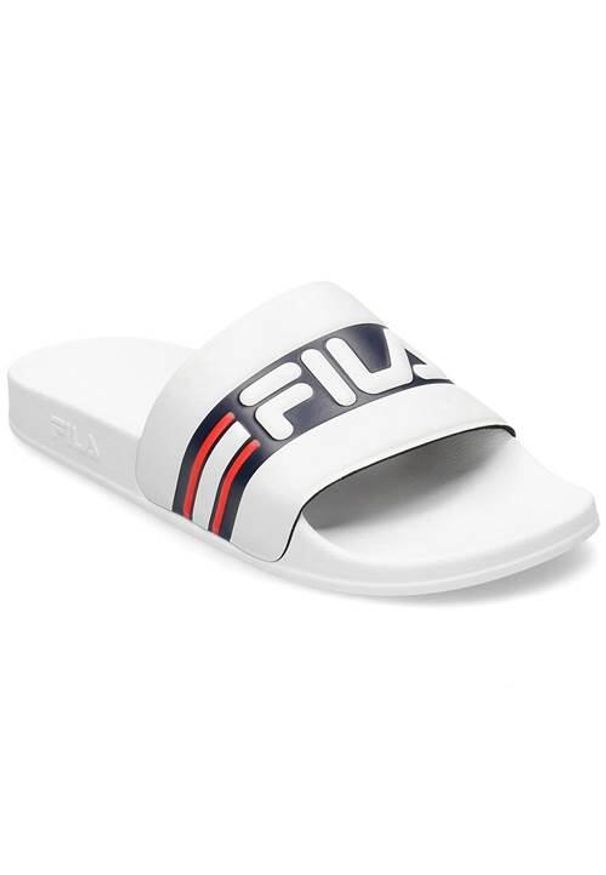 Klapki męskie Fila Oceano Slipper. Zapięcie: bez zapięcia. Kolor: biały. Materiał: syntetyk, materiał. Sport: turystyka piesza