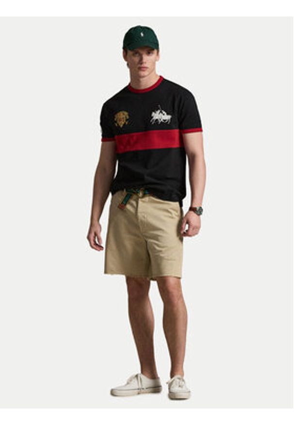 Polo Ralph Lauren T-Shirt 710B14218001 Czarny Regular Fit. Typ kołnierza: polo. Kolor: czarny. Materiał: bawełna