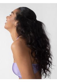 4f - Góra od bikini damska. Kolor: fioletowy. Materiał: materiał #2