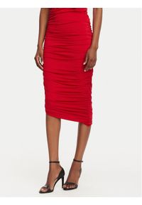 ACCESS FASHION Spódnica ołówkowa 63-6001-326 Czerwony Slim Fit. Kolor: czerwony. Materiał: syntetyk #1