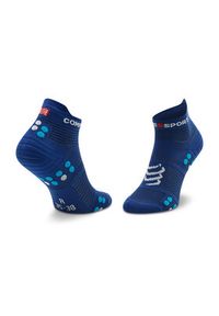 Compressport Skarpety długie Pro Racing Socks V4.0 Run Low XU00047B_533 Granatowy. Kolor: niebieski. Materiał: materiał