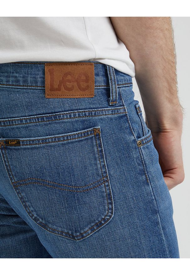 Lee - LEE MĘSKIE SPODNIE JEANSOWE JEANSY RIDER MOODY BLUE USED L701KND13 112338471
