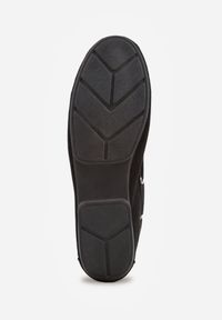 Born2be - Czarne Mokasyny VICES ze Skórzaną Wkładką Ozdobione Wiązaniem Pireronei. Nosek buta: okrągły. Zapięcie: sznurówki. Kolor: czarny. Materiał: skóra. Wzór: aplikacja. Obcas: na obcasie. Styl: klasyczny. Wysokość obcasa: niski #5