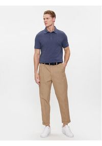 TOMMY HILFIGER - Tommy Hilfiger Polo 1985 MW0MW17771 Niebieski Slim Fit. Typ kołnierza: polo. Kolor: niebieski. Materiał: bawełna