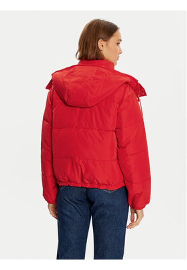 Lee Kurtka puchowa 112355190 Czerwony Relaxed Fit. Kolor: czerwony. Materiał: syntetyk