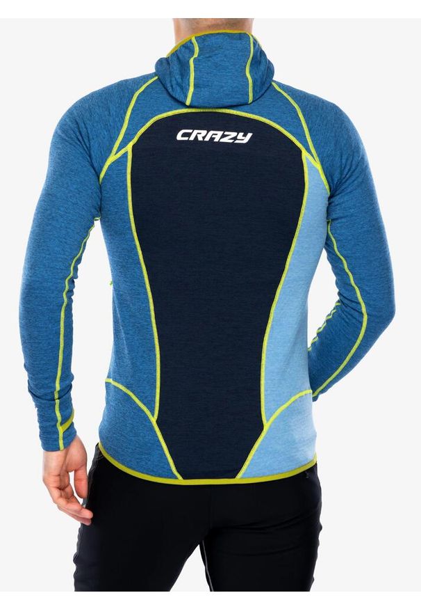 CRAZY - Bluza rozpinana męska Crazy Pull Resolution. Kolor: niebieski. Sezon: zima. Sport: narciarstwo