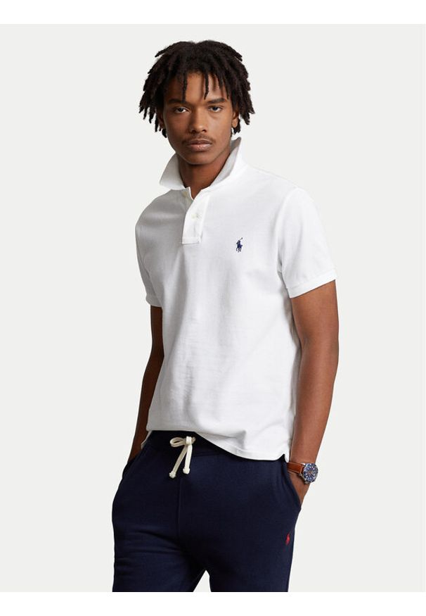 Polo Ralph Lauren Polo Core Replen 710548797 Biały Slim Fit. Typ kołnierza: polo. Kolor: biały. Materiał: bawełna