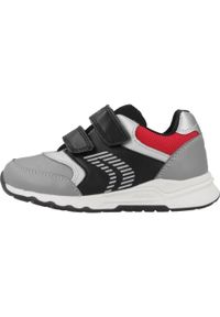 Geox - Buty GEOX B PYRIP BOY Szary. Kolor: szary. Materiał: syntetyk, tkanina. Sport: turystyka piesza