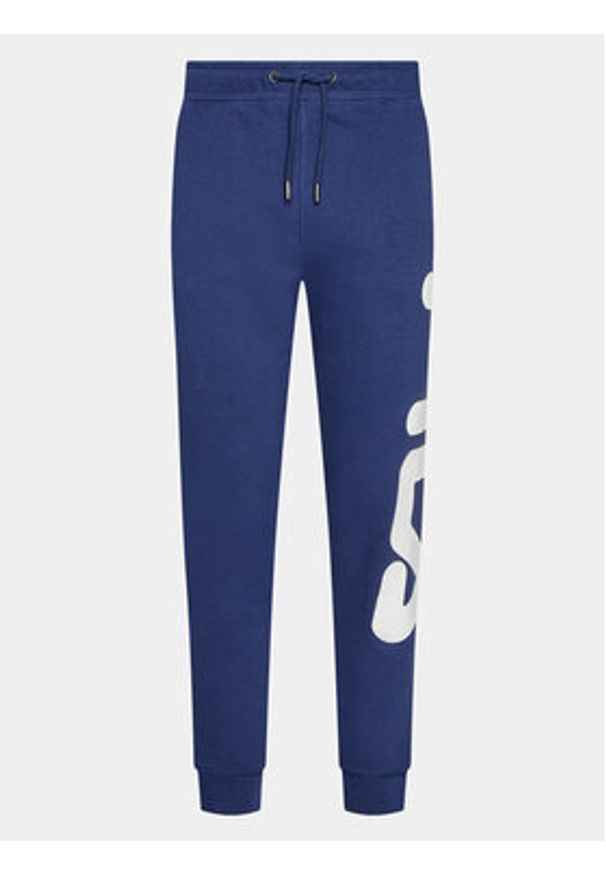 Fila Spodnie dresowe FAU0069 Granatowy Regular Fit. Kolor: niebieski. Materiał: bawełna