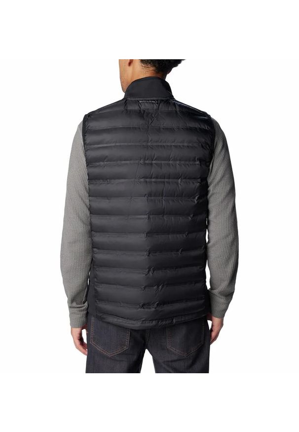 columbia - Bezrękawnik Puchowy Męski Columbia Out-Shield Hybrid Vest. Kolor: czarny. Materiał: puch. Długość rękawa: bez rękawów