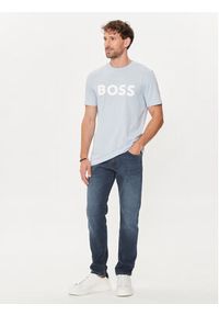 BOSS - Boss T-Shirt Thinking 1 50481923 Niebieski Regular Fit. Kolor: niebieski. Materiał: bawełna #3