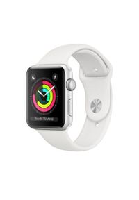 APPLE - Apple smartwatch Watch Series 3 GPS, 42mm Silver Aluminium Case with White Sport Band. Rodzaj zegarka: smartwatch. Kolor: wielokolorowy, szary, srebrny. Styl: sportowy #1